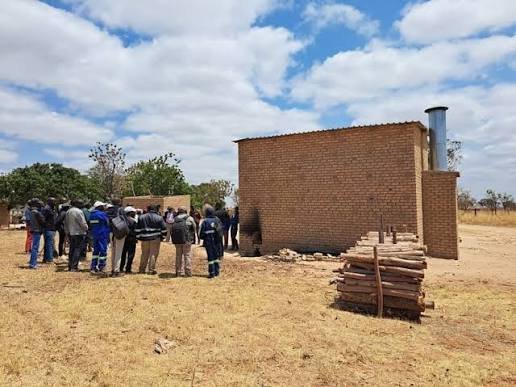Brick-built curing barn with chimney flue, illustrative of general flue-curing infrastructure